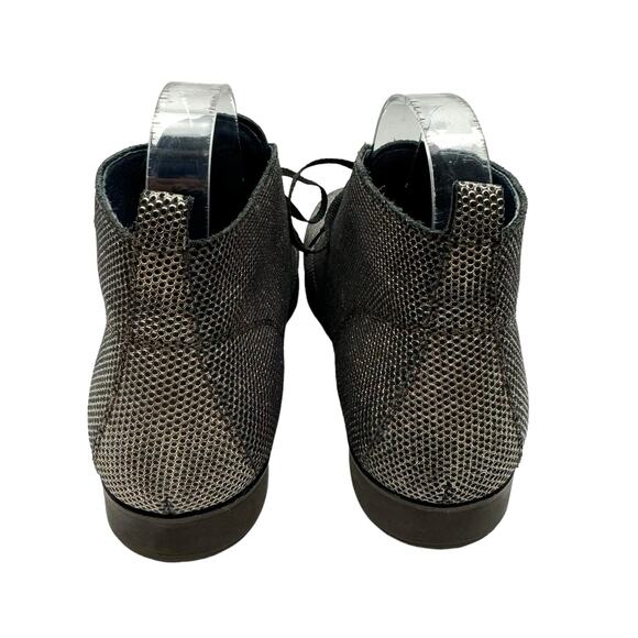 COM Creation of Minds Flex Metallic Silver Gunmetal Lace Up Ankle Chukka Boots - Picture 5 of 11